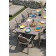Alloro + Palma | Tavolo da esterno 210 x 100 allungabile con sedie in polipropilene