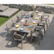 Alloro + Palma | Tavolo da esterno 210 x 100 allungabile con sedie in polipropilene